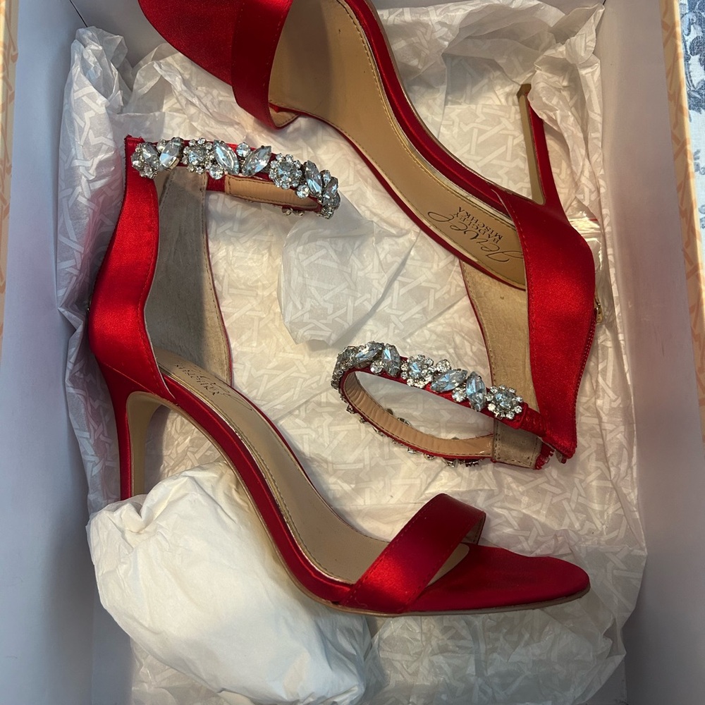 Badgley Mischka Red Heels with Elegant Design